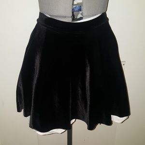 Black Milk Velvet Black Skater Skirt L